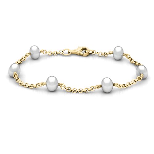 Linked Freshwater Pearl Bracelet