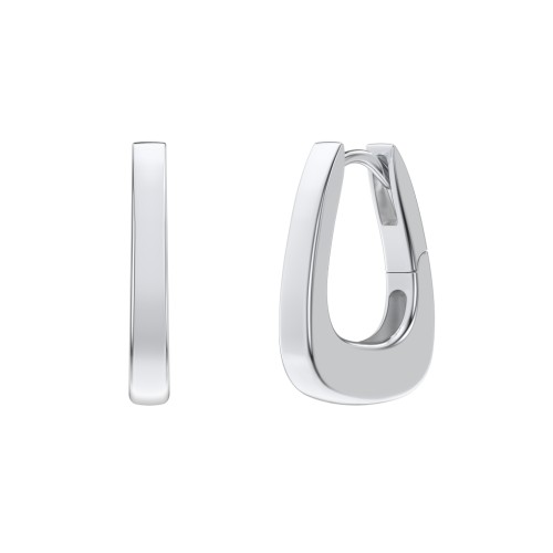 Rounded Triangular Hoop Earrings