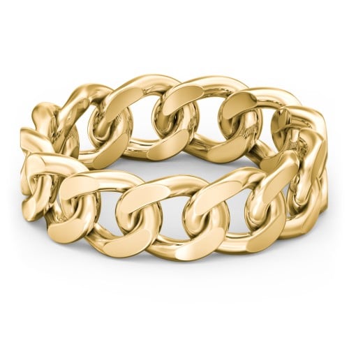 Wide Curb Link Chain Ring