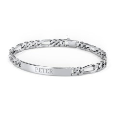 825 Silver Figaro bracelet - outlet Men