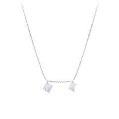 2 initial outlet necklace silver