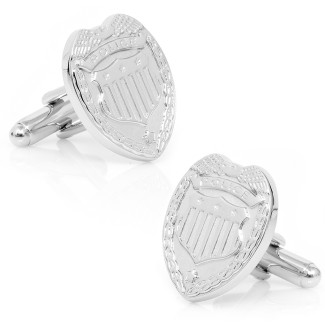 Silver CC cufflinks