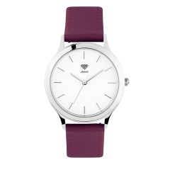 Maroon Dial Black Leather Strap Watch - Titan Corporate Gifting