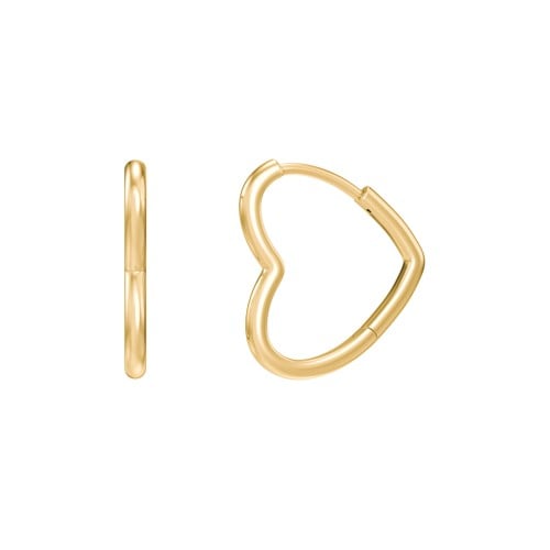 Heart-Shaped Hoop Earrings