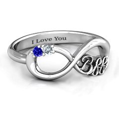 Buy EFYTALFriend Gifts, Sterling Silver Studded Ring Interlocking Infinity  Circles Necklace, Best Friend Necklaces, Friendship Jewelry Gift for BFF  Online at desertcartINDIA