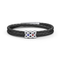 Trinity Celtic Knot Braided Leather Bracelet – Simple Natural Design