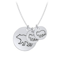 Mama bear 2 cubs on sale necklace