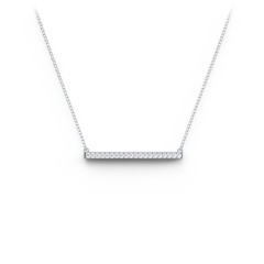 Tiffany T open horizontal diamond bar pendant in 18k white gold. | Tiffany  & Co.