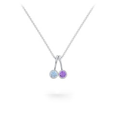 Two on sale birthstone necklace