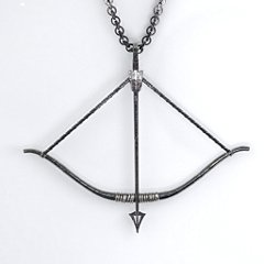 Personalized Archery Bow and Arrow Pendant
