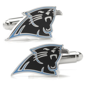 NFL Carolina Panthers Cufflinks in Black/Red/Blue - Cufflinks Depot