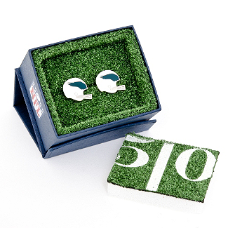 Retro Philadelphia Eagles Helmet Cufflinks - Safian & Rudolph Jewelers