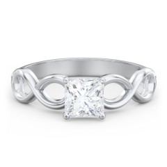 Infinity band engagement on sale ring