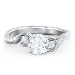 Swirl hot sale diamond ring