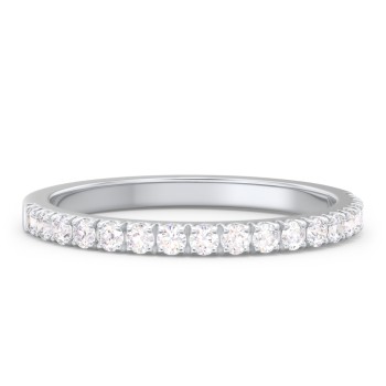 Women's Knife Edge Band with Pave Diamonds - Charu Band - Do Amore