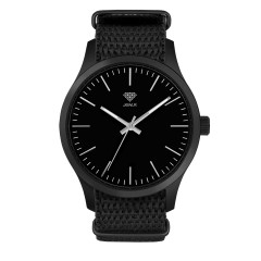 Men's Personalized Dress Watch - 40mm Midtown - Black Case, White Dial,  Olive Nato | Jewlr