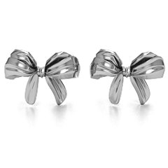 sterling silver bow earrings