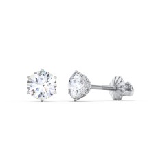 6 prong diamond earrings