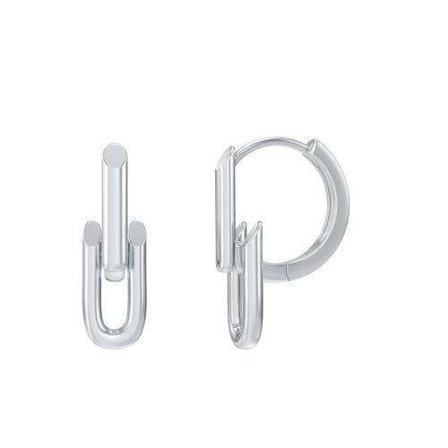 Drop Link Huggie Earrings