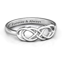 silver infinity knot ring