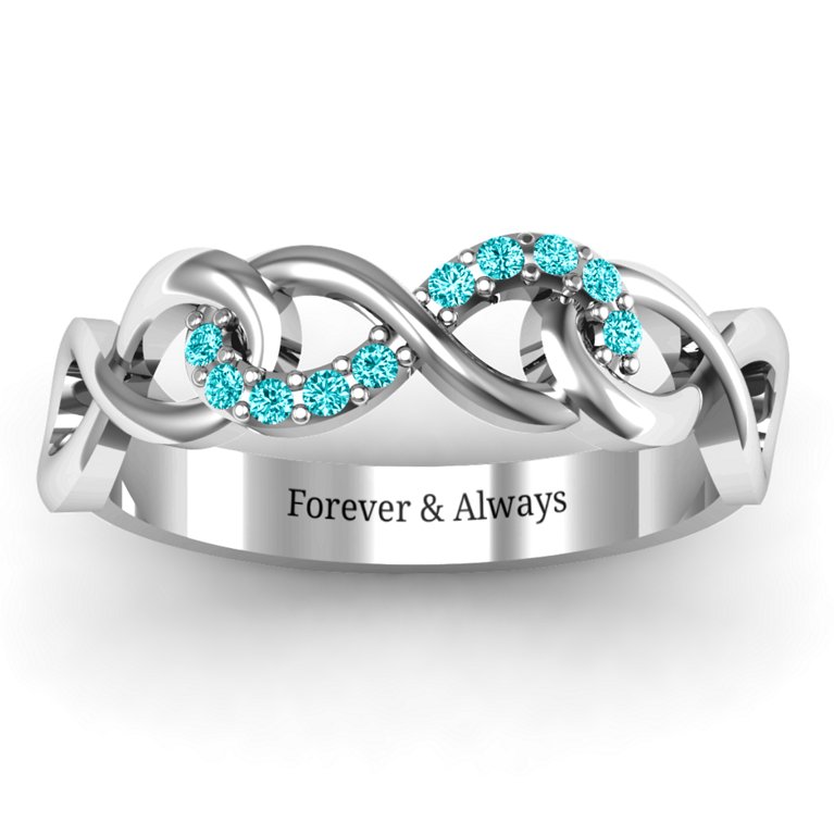 Triple Entwined Infinity Ring with Accents | Jewlr