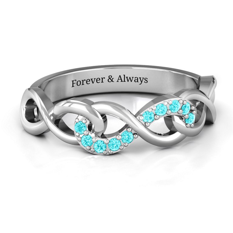 Triple Entwined Infinity Ring with Accents | Jewlr