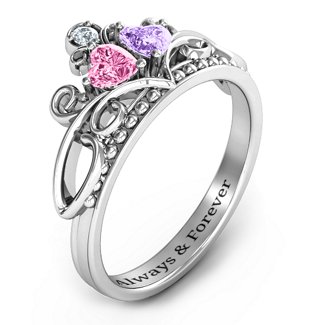 Ever Enchanted Double Heart Tiara Ring | Jewlr