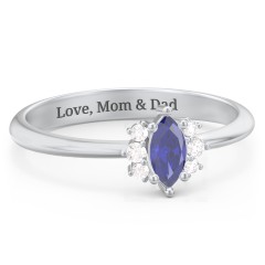 marquise birthstone ring