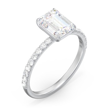 Lockit ring, white gold and diamonds - Q9G69D