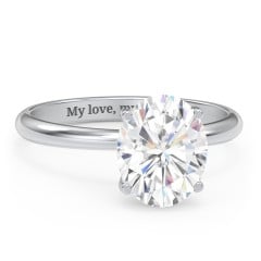 3ct moissanite outlet ring with certificate