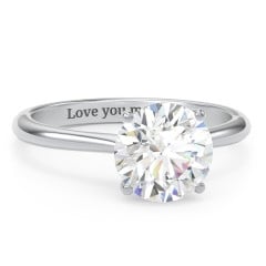 2.5 ct. (8.5mm) Moissanite Classic Two Tone Engagement Ring