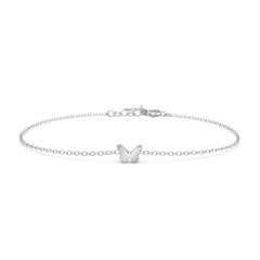 butterfly charm bracelet sterling silver