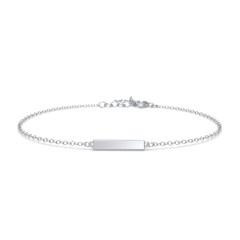 sterling silver bar bracelet engraved