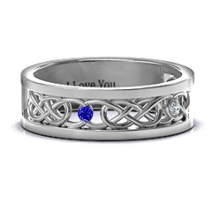 Engraved Wedding Bands For Men Personalized For Him Jewlr Jewlr   JWLM0051 