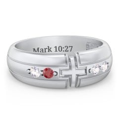 Red on sale cross ring