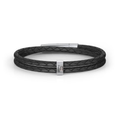 Men's deals Woven Leather Bar Bracelet