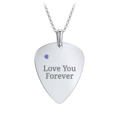 engravable guitar pick necklace