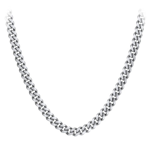 Men's 22" Cuban Chain Necklace in Stainless Steel - 10mm