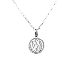 sterling silver monogram pendant