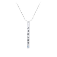 Vertical Diamond Pendant - Gold Diamond Necklace, Bar Diamond Pendant –  Adina Stone Jewelry