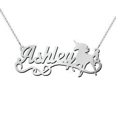 unicorn name necklace