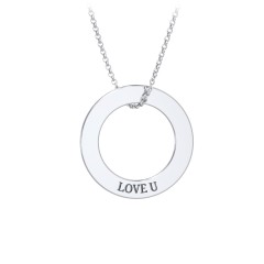 Engraved on sale circle necklace