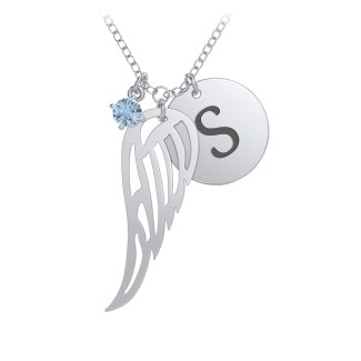 Personalized Angel Wing Necklace | Jewlr