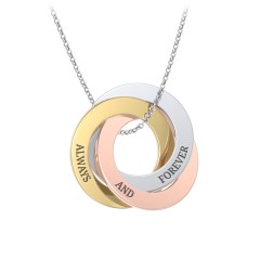 Russian three 2025 ring necklace