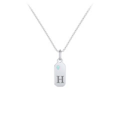 Dog tag hot sale initial necklace