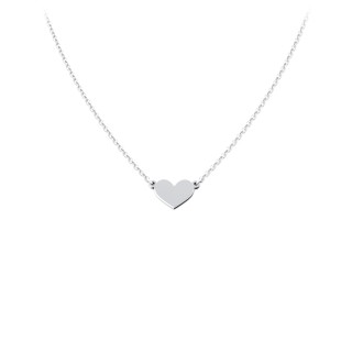 Engravable Heart Charm Necklace | Jewlr