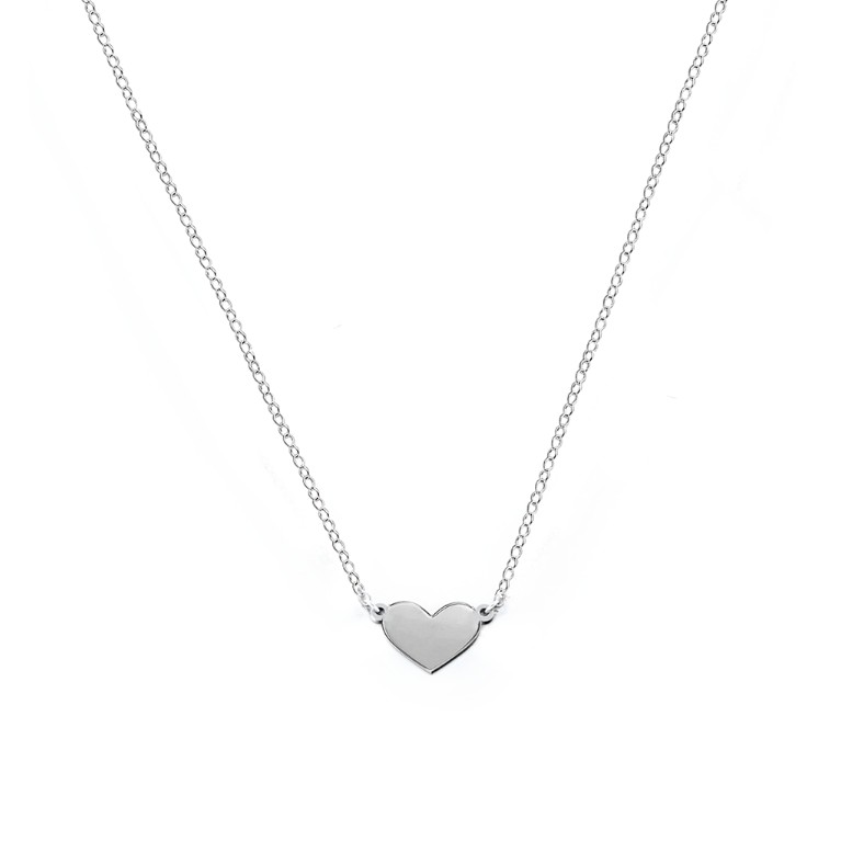 Engravable Heart Charm Necklace | Jewlr