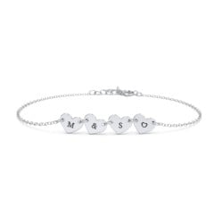 Engravable 4 Hearts Bracelet