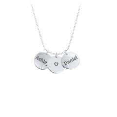 Sterling Silver Engravable 3 Disc Pendant