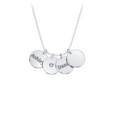 Sterling Silver Engravable 4 Disc Pendant